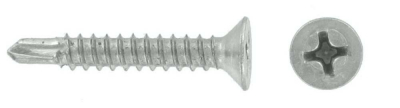 3.9 x 19 Countersunk Self Drilling Screws