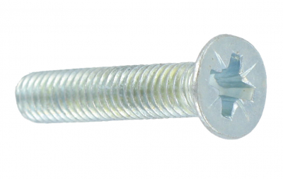 M4 x 12 Steel Pozi Countersunk Machine Screws