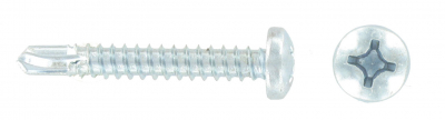 3.9 x 13 Pozi Pan Head Self Drilling Screws