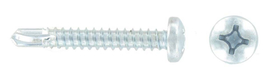 3.9 x 19 Pozi Pan Head Self Drilling Screws