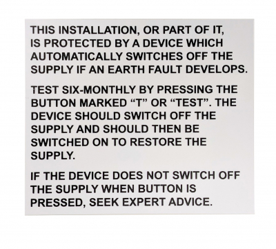 RCD TEST (100 X 70) RIGID PK 5