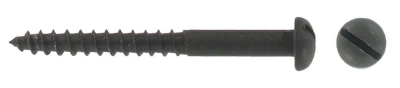 8 x 1 1/4” Black Round Slotted Woodscrews