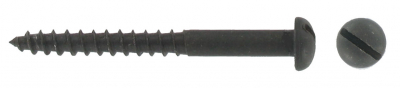 10 x 2” Black Round Slotted Woodscrews