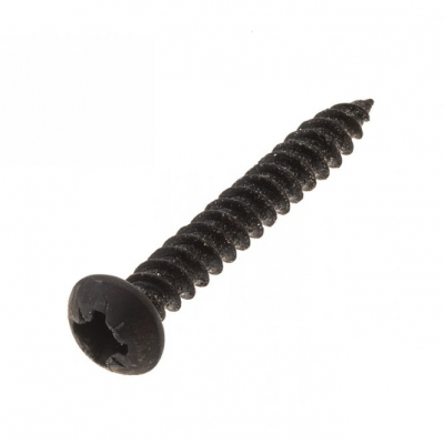 Pozi Roundhead Woodscrews - Black